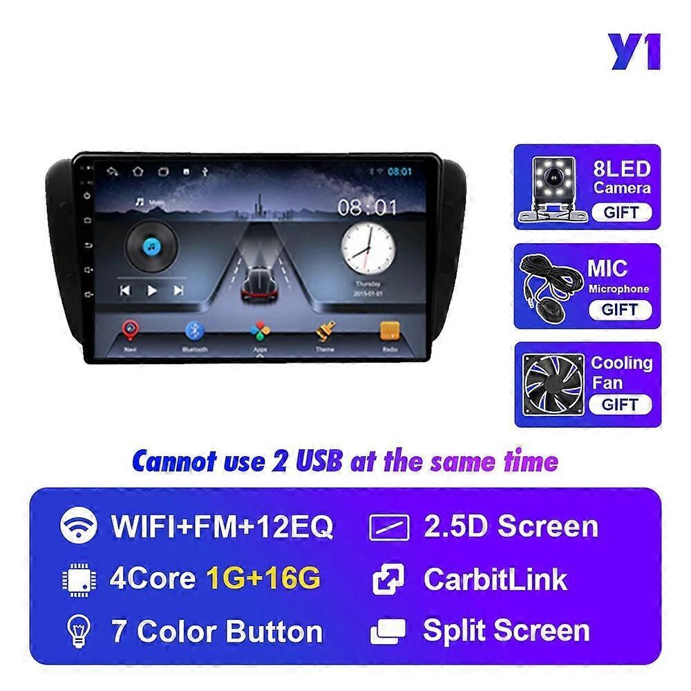 Redkid 2 Din Android Auto Radio for Seat Ibiza 6j 2009-2013 2010 Car Stereo Carplay Multimedia Player GPS Autoradio Carplay Y1 1G 16G