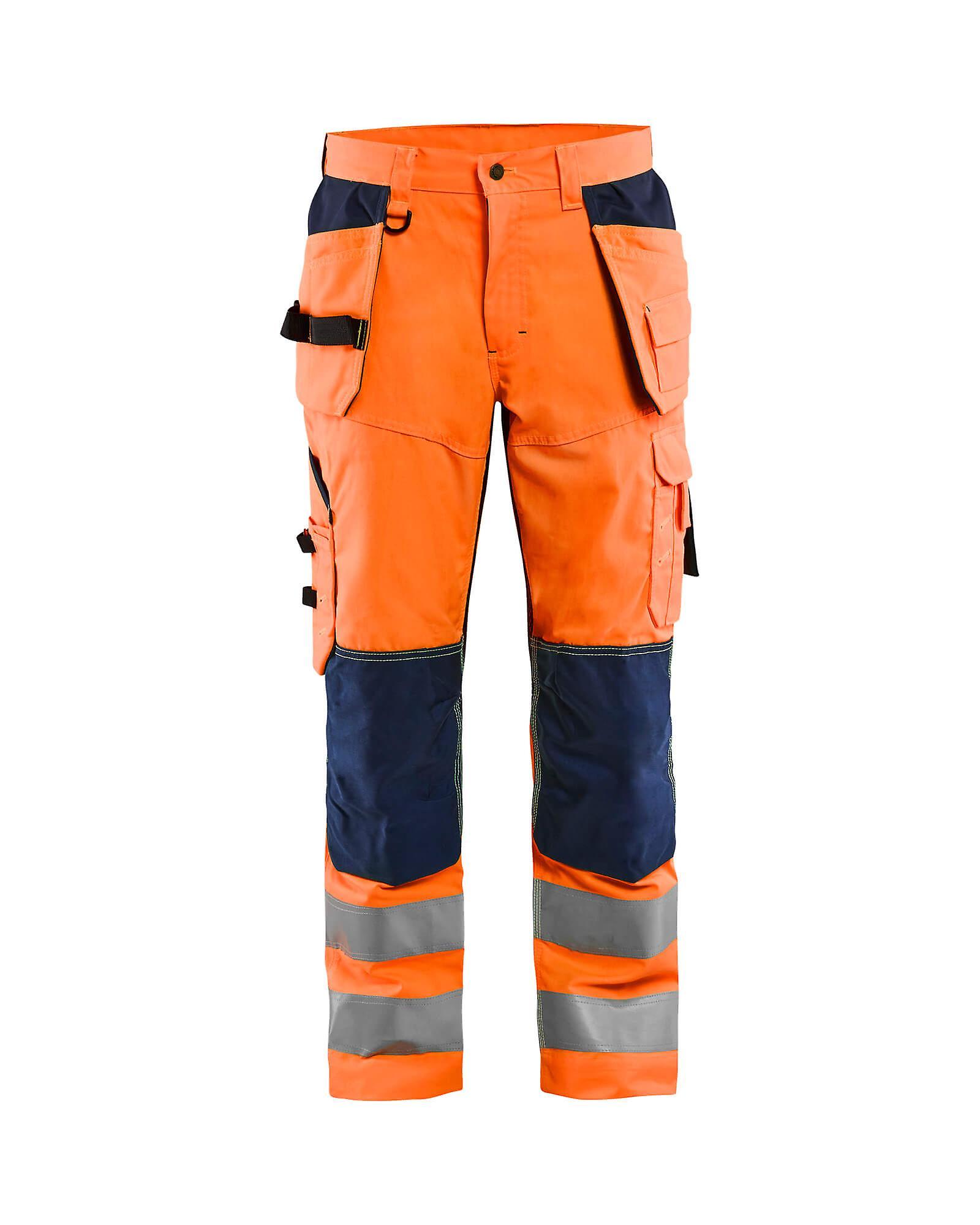 Blaklader 1565 hi-vis trousers ventilated - mens (15651811) Orange/navy blue