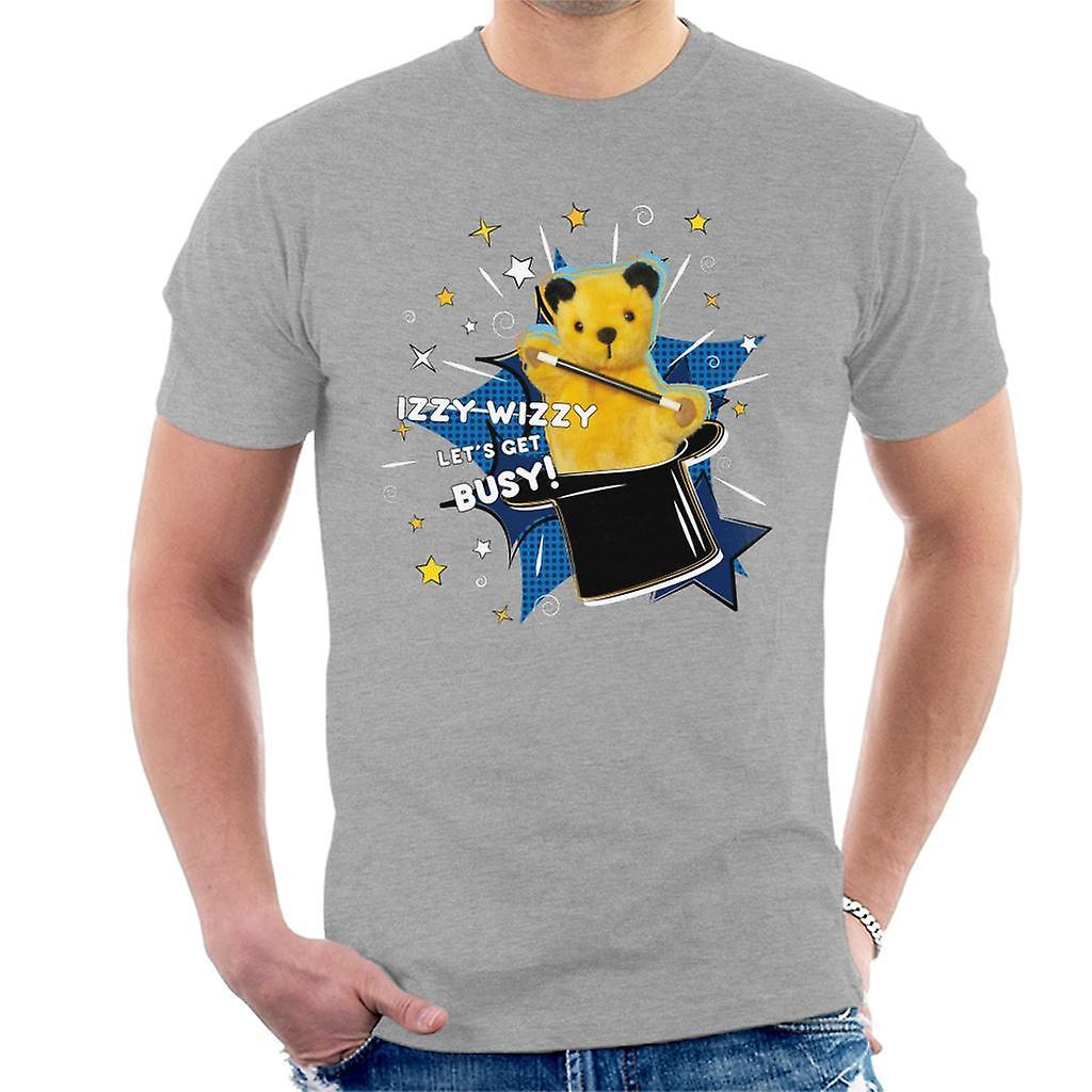 Sooty Top Hat Izzy Wizzy Let's Get Busy Men's T-Shirt Heather Grey XX-Large