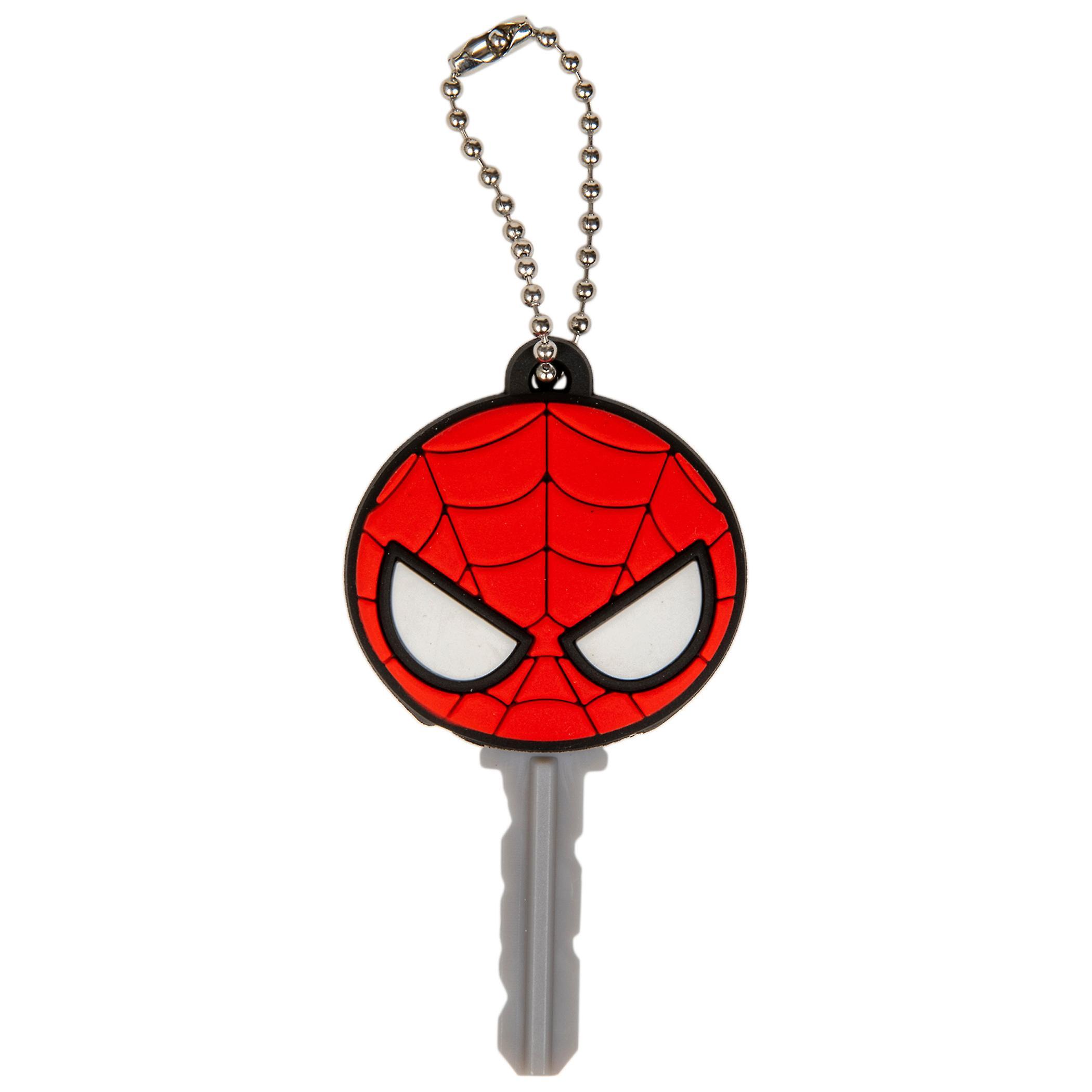 Marvel Spider-Man Mask Logo Keyholder Keychain Red