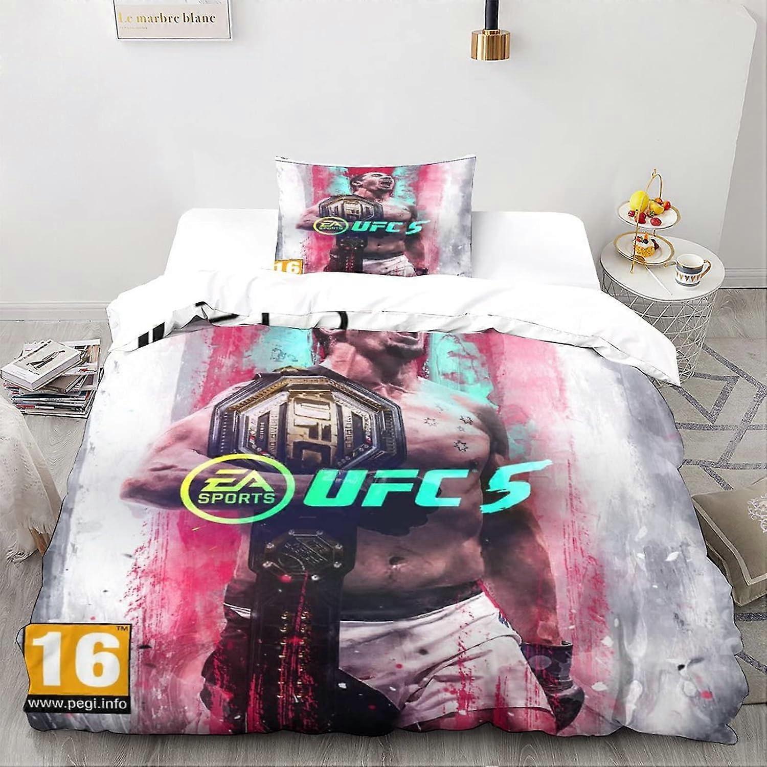 Kerota UFC Duvet Cover Sets MMA D Fighter Bedding Sets Microfiber Single Bedding Set Single135x200cm