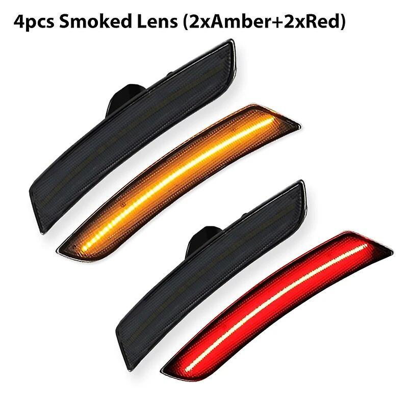 Scitoo For Chevy Camaro Front Rear Side Marker Light Assemblies Turn SignalLights/Driving Lights,Replace OEM Sidemarker Lamps 2016-up 4pc Smoked Le...