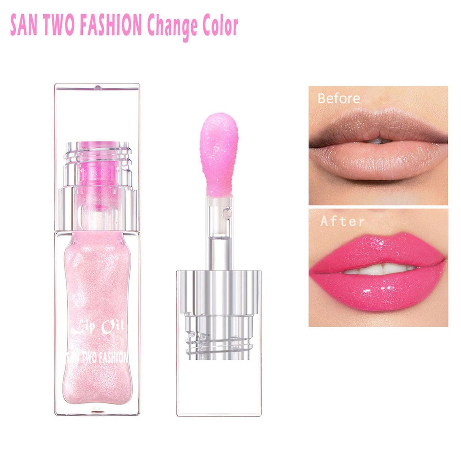 Kakanwo Color Changing Lip Oil V2  Color Changing Lip Oil Up Color Changing Lip Oil Warm Change Moisturizing Pink Free Size