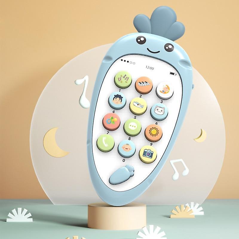 Slowmoose Baby Cellphone Early Education Toy - Music With Teether Practice Learning Blue