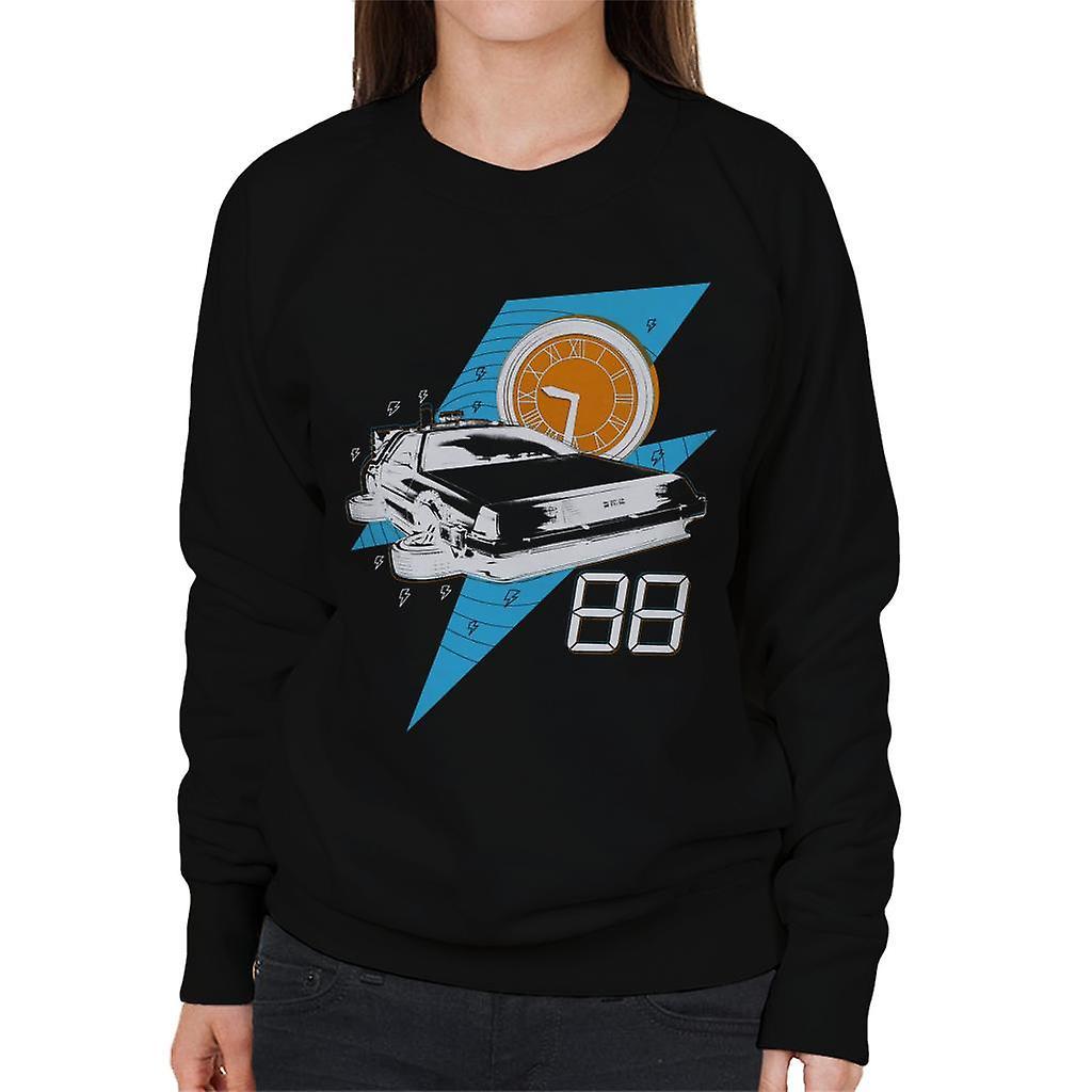 Back to the Future Delorean 88 Miles Per Hour Women's Sweatshirt Black XX-Large