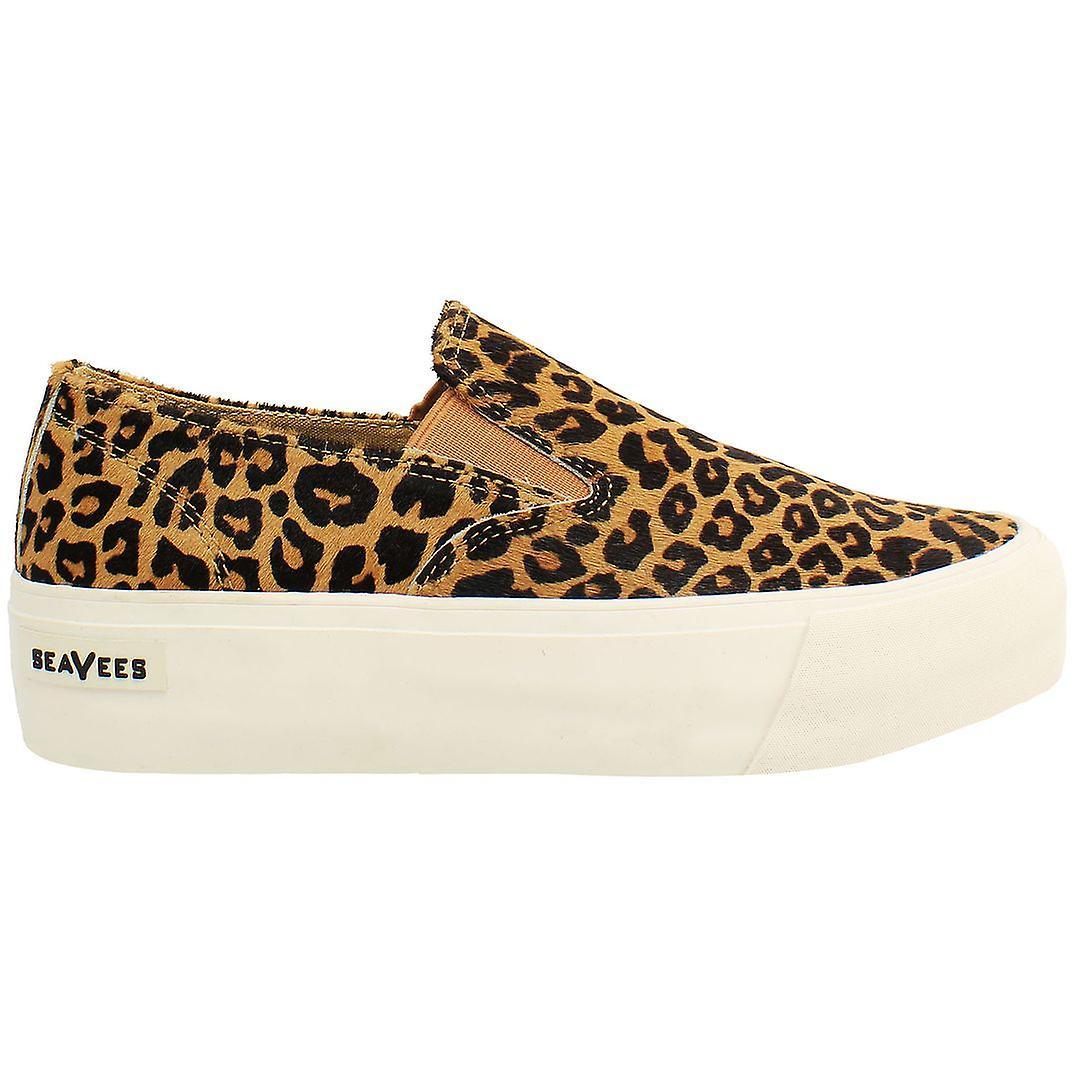 Seavees Baja Platform Standard Slip-On Brown Synthetic Womens Plimsolls BAJA_MULHOLLAND_AF_LEOPARD UK 6 EU 39 US 8