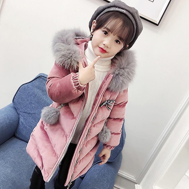 Slowmoose Thicken Winter Hooded Jacket For Outwear 5T / pink Parkas3