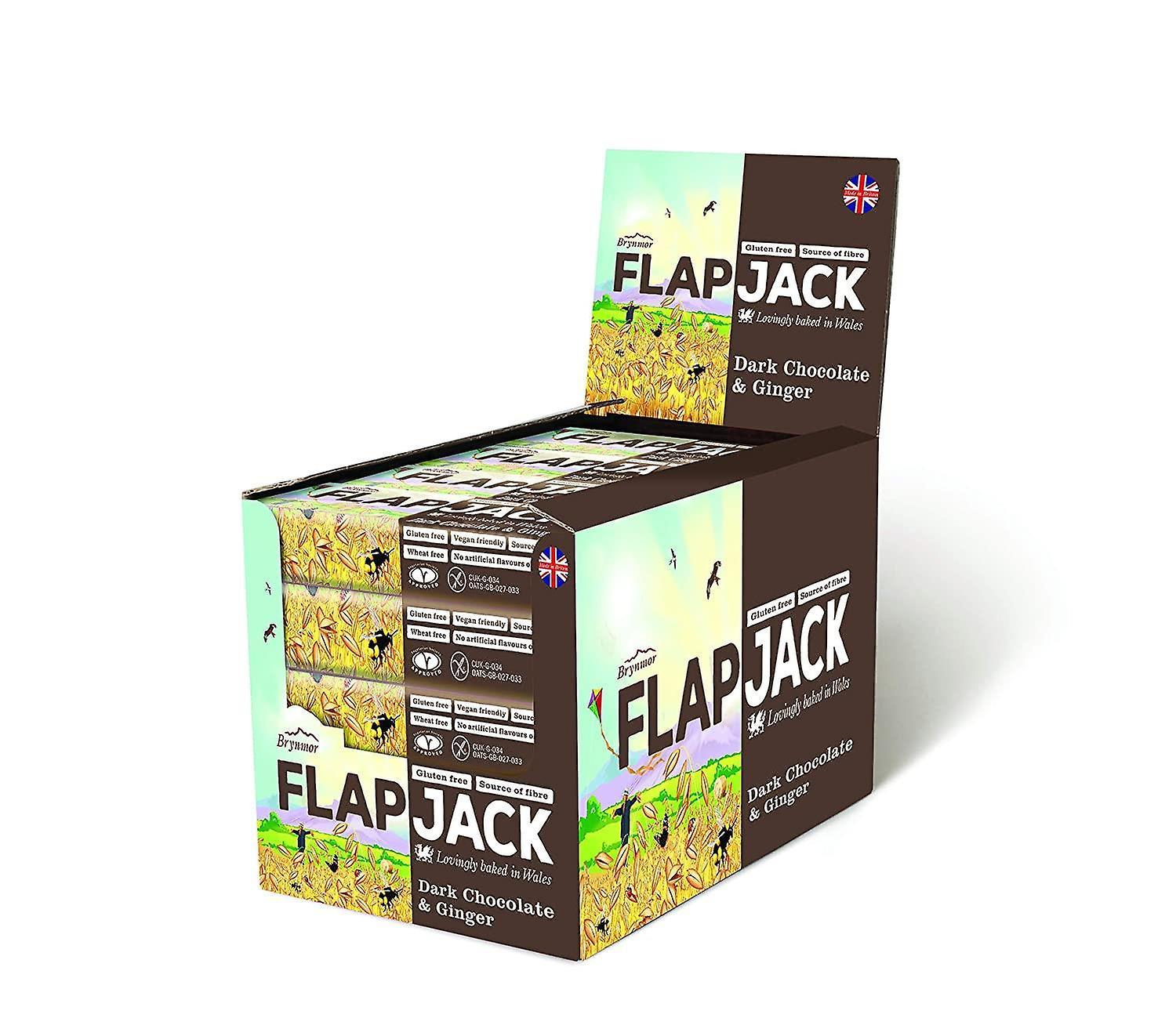 Wholebake Dark Chocolate & Ginger Flapjack 80g x20