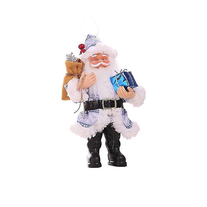 Tianzun Christmas Ornaments, Christmas Tree Decorations Xmas Tree Hanging Santa Claus Blue