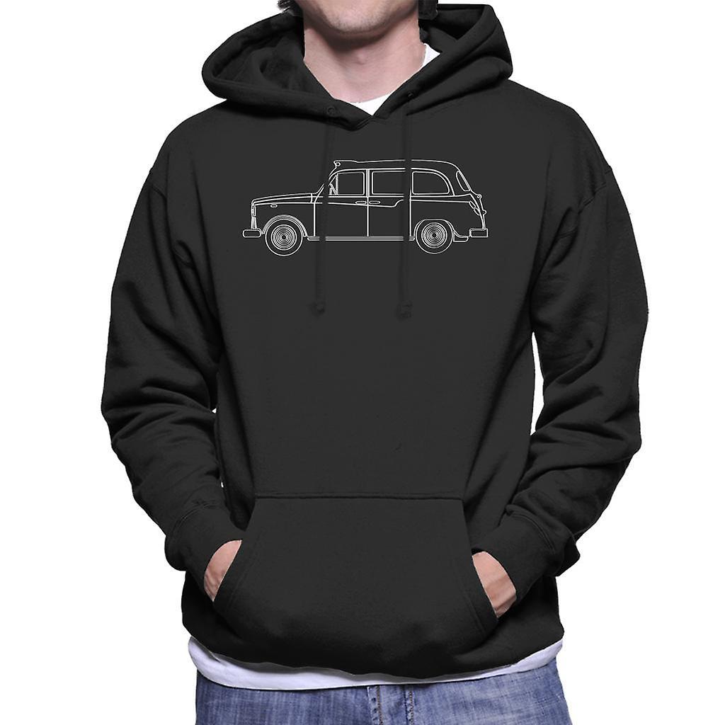 London Taxi Company TX4 Outline Men's Hooded Sweatshirt Black Small