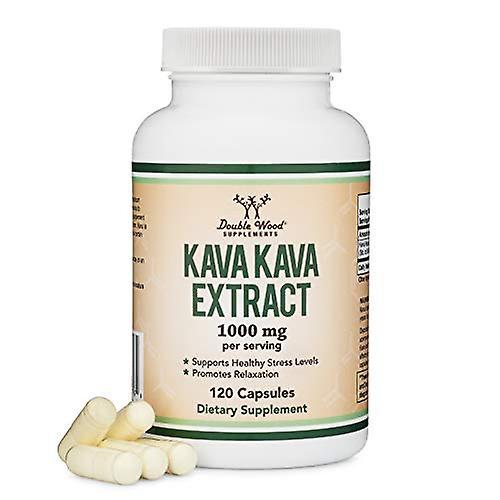 Double Wood Supplements Kava Kava Supplement 1,000mg Per Serving, 120 Capsules