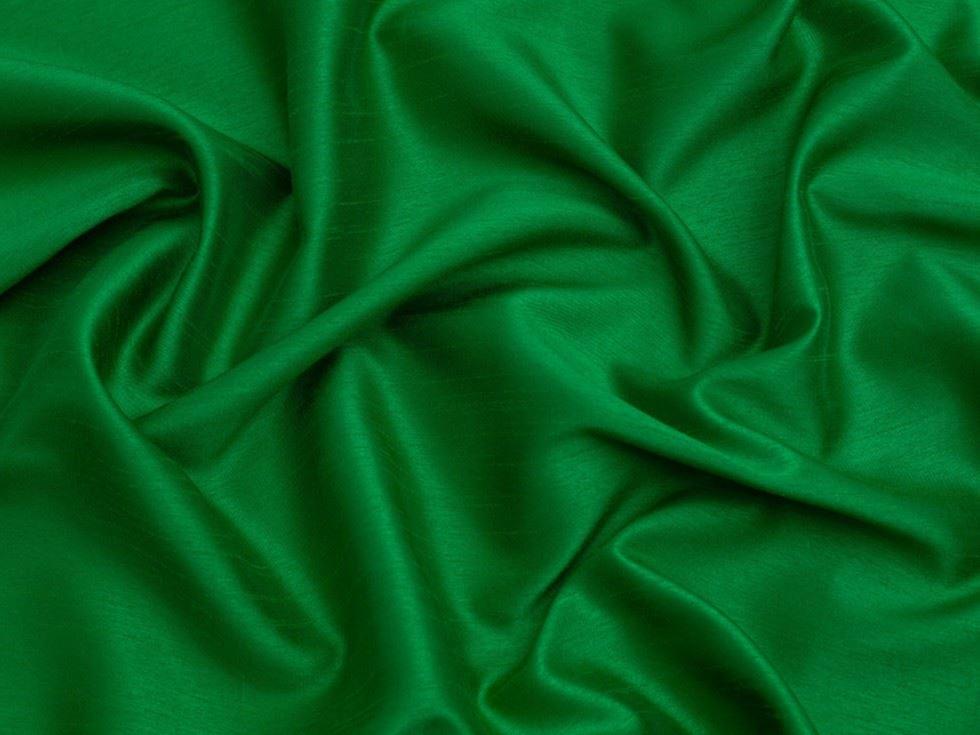 Minerva Shantung Dupion Fabric Emerald - Per Metre