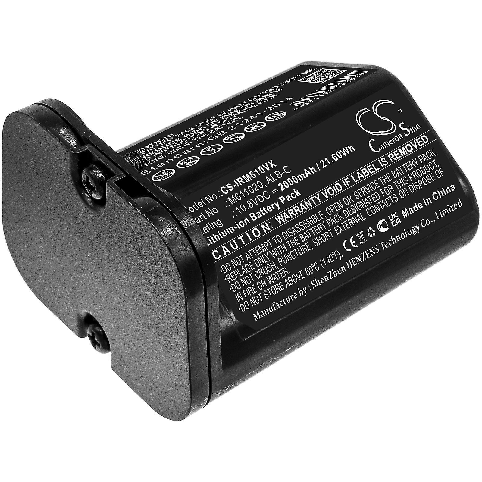 Cameron Sino Battery for iRobot Braava Jet M611020 Vacuum M6 ALB-C CS-IRM610VX 10.8v 2000mAh