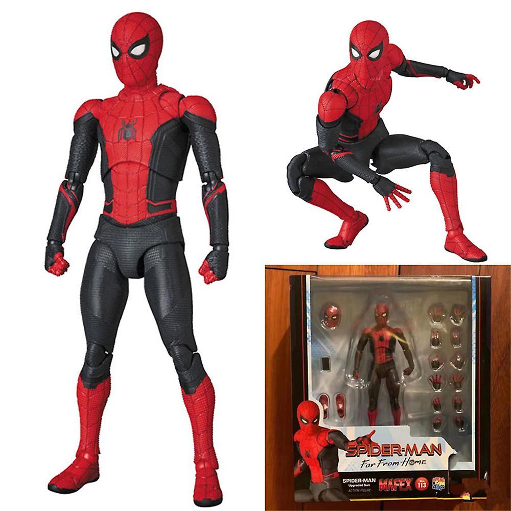 Shinestar Spider-man Action Figure Toy Mafex No.113 Spider-man Far From Home Action Figures Toys Gifts For Kids Boys