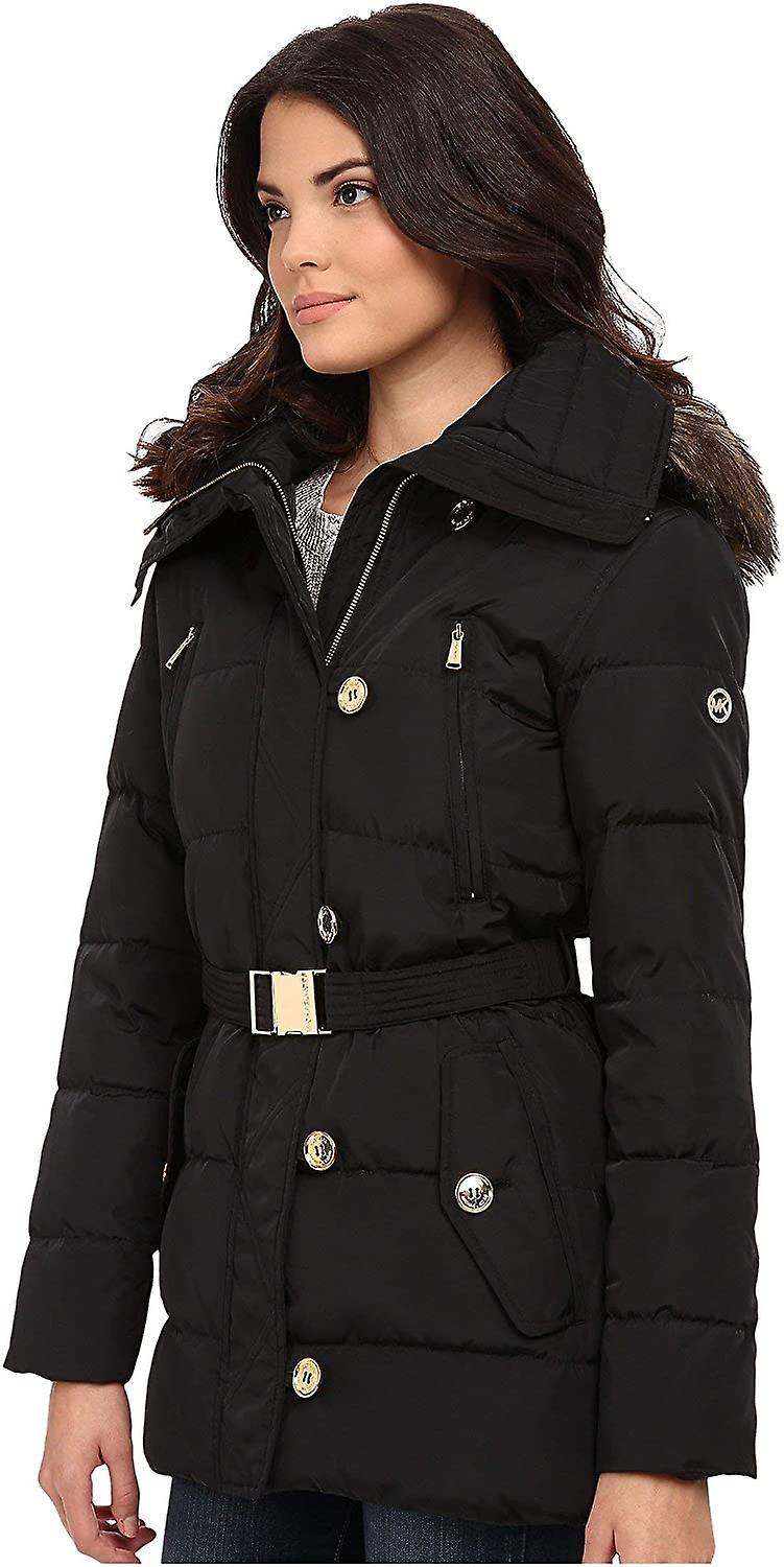 Michael kors fur trim hooded down coat-black XL