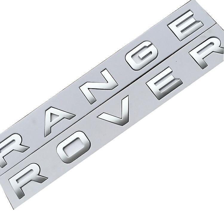 Car Badge Chrome Car Styling Trunk Logo Letters Emblem Badge Sticker Cover For Range Rover Sport Evoque R-Bright Silver