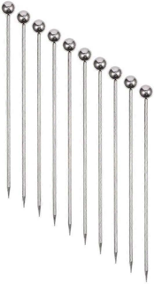 Linkrunning 20 Pieces Stainless Steel Cocktail Picks Metal Martini Picks 4.3 Inch Dome 20pcs