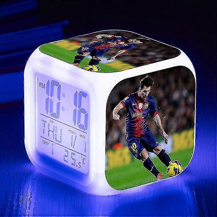 Jkw World Cup Soccer Star Leo Messi Alarm Clock Led Digital Color Changing Quad Alarm Clock The Best Gift For Fans 10#