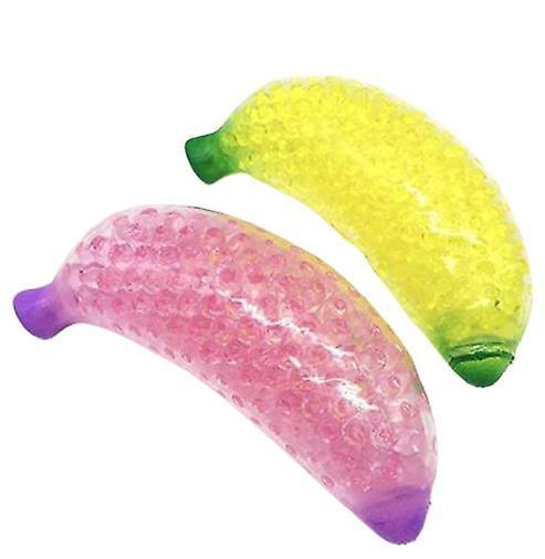 Best Trade Fruit Banana Anti-stress ball fidget toys CE Certificate Pink Yellow