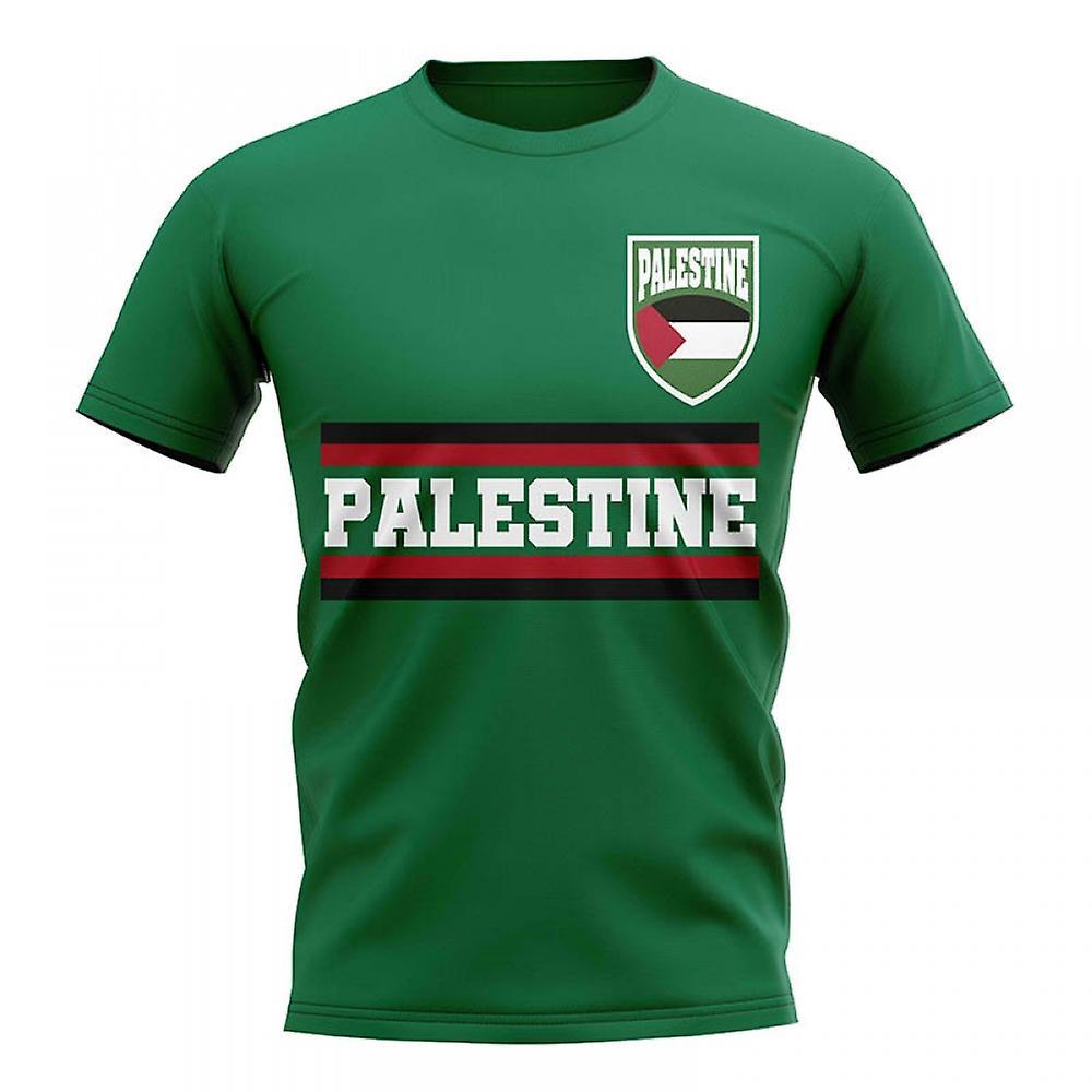 UKSoccerShop Palestine Core Football Country T-Shirt (Green) XL (45-48 inch)