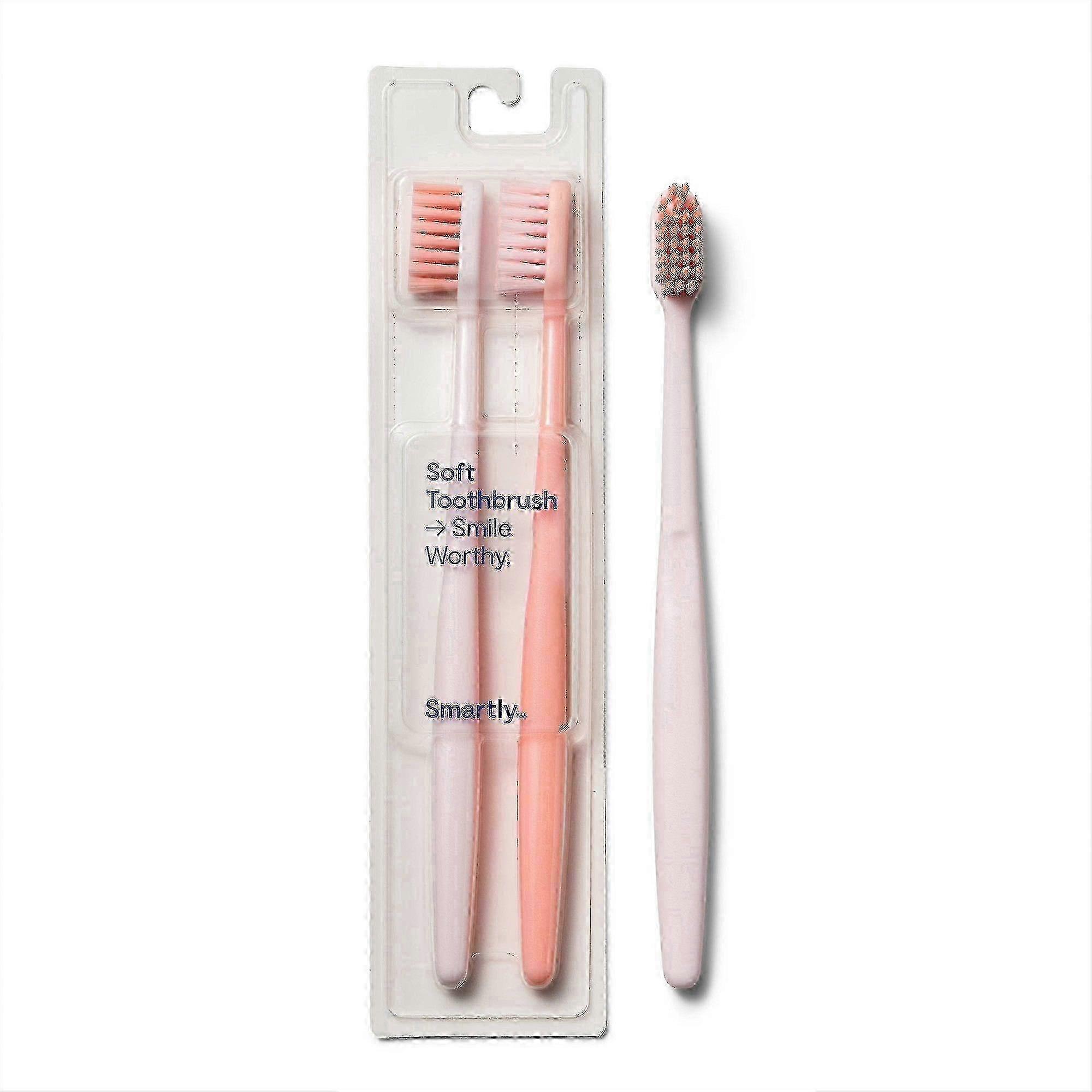 Smartly Manual Toothbrush, 2 Ea