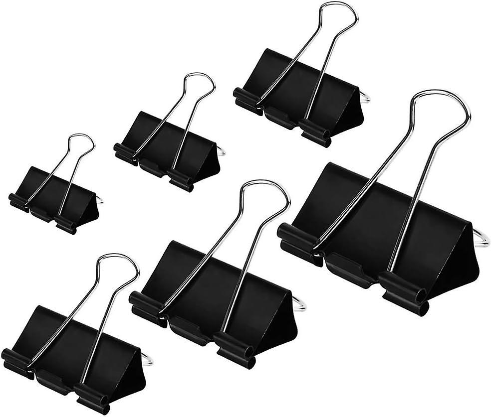 Lyun 100 Assorted Sizes Binder Clips - X-large To Micro, 6 Sizes