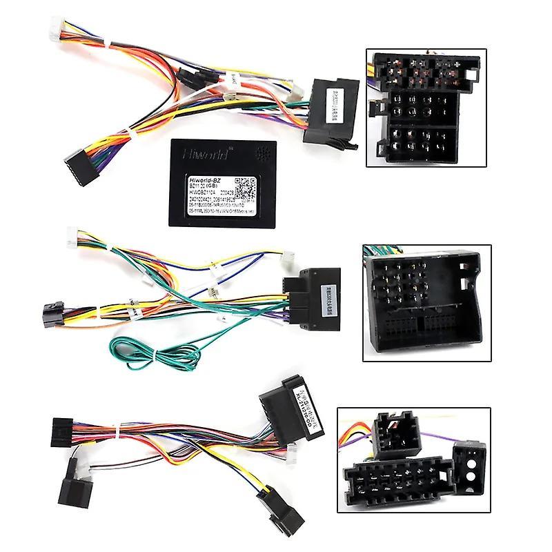 JIULUNET Car Radio Dashboard Frame For Mercedes Benz S Class 1998 - 2005 Video Panel Frame Power Cord CANBUS