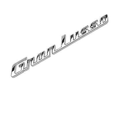 Car Badge 1pcs Car 3D ABS Gransport Trunk Letters Logo Badge Emblem Styling Decoration Sticker for Maserati Ghibli Coupe Accessories Granlusso silver