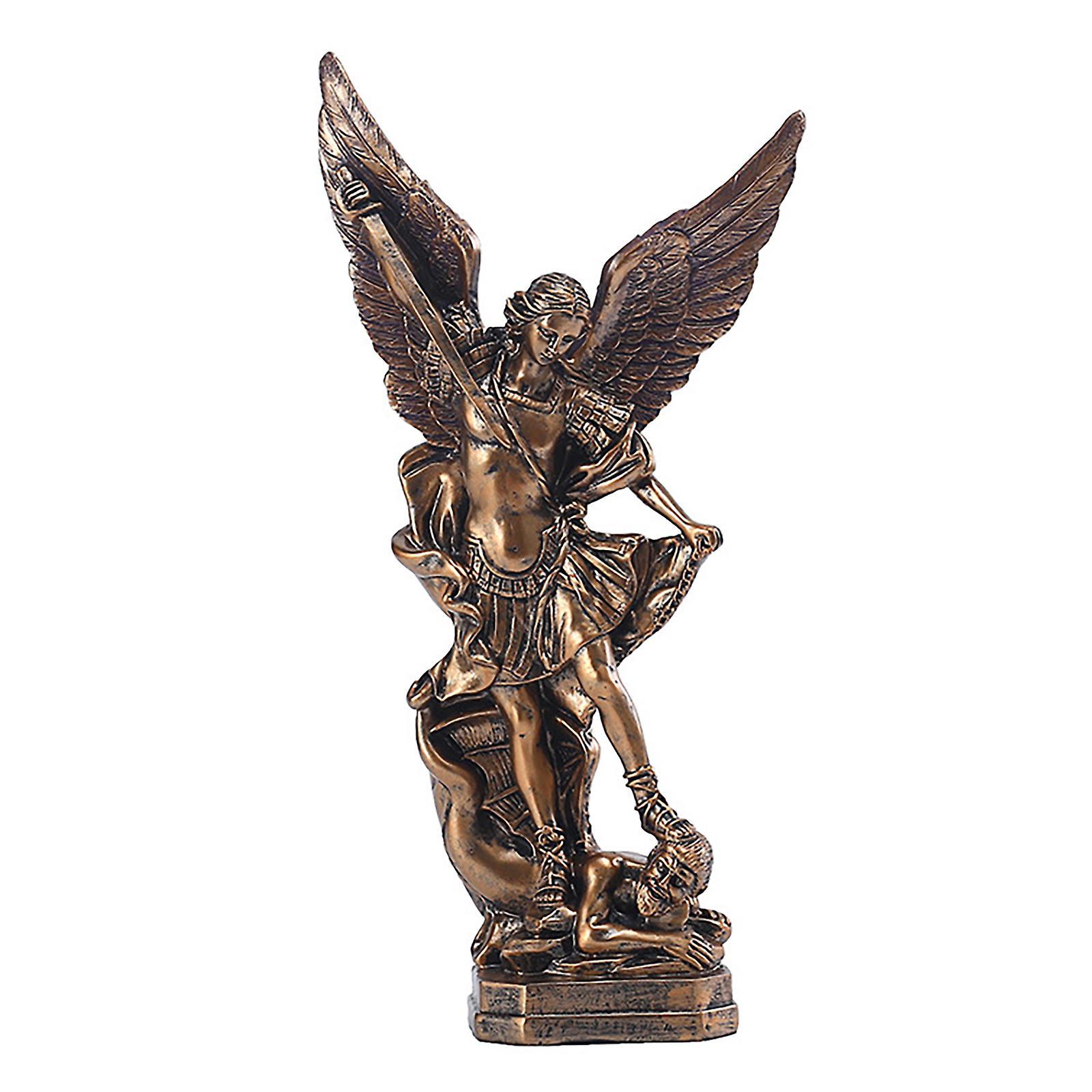 Unbrand Statue Michael Archangel St Sculpture Figurines Religious Catholic Garden Statue B