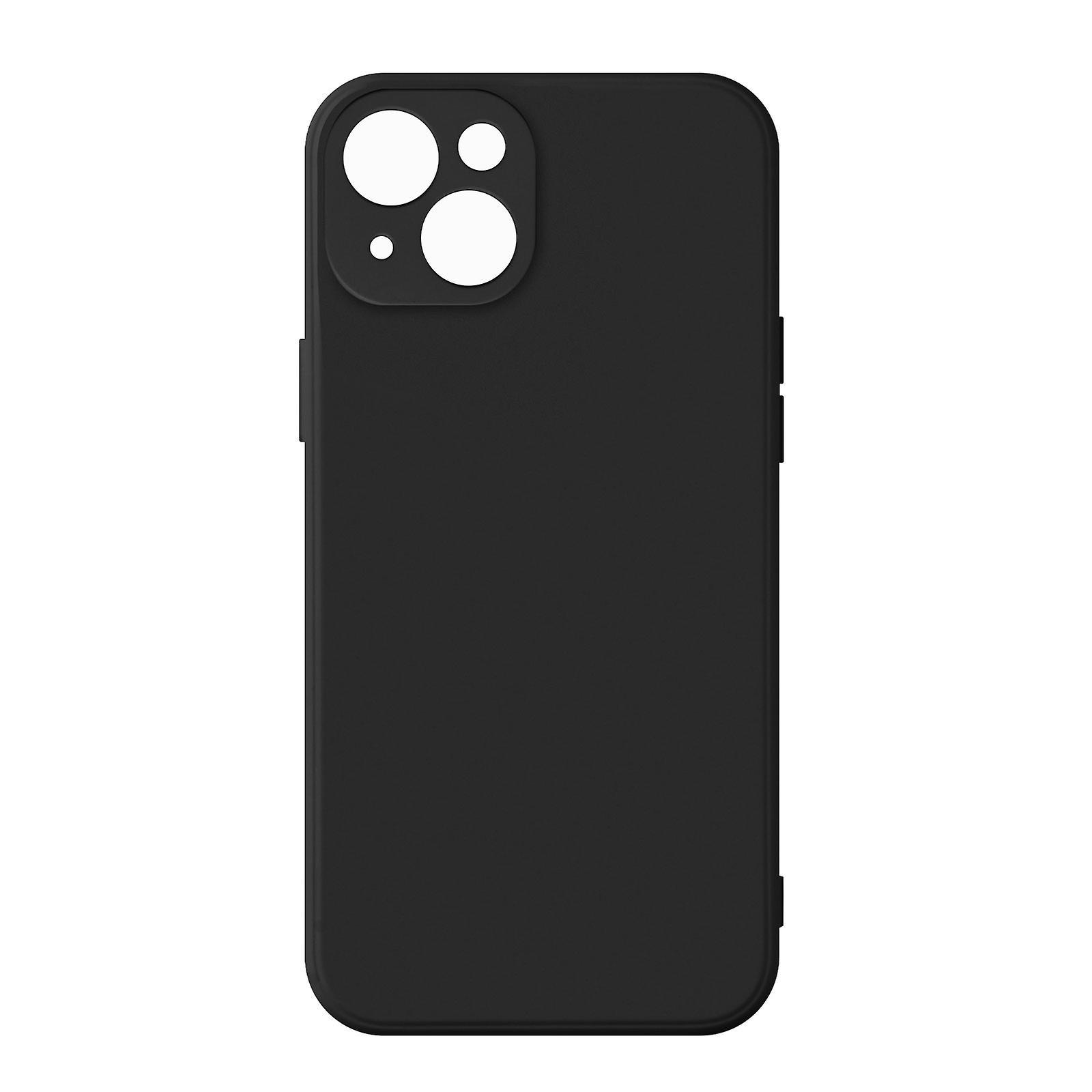 Avizar Case for iPhone 13 Mini Silicone Semi-Rigid with Soft Touch Finish - Black