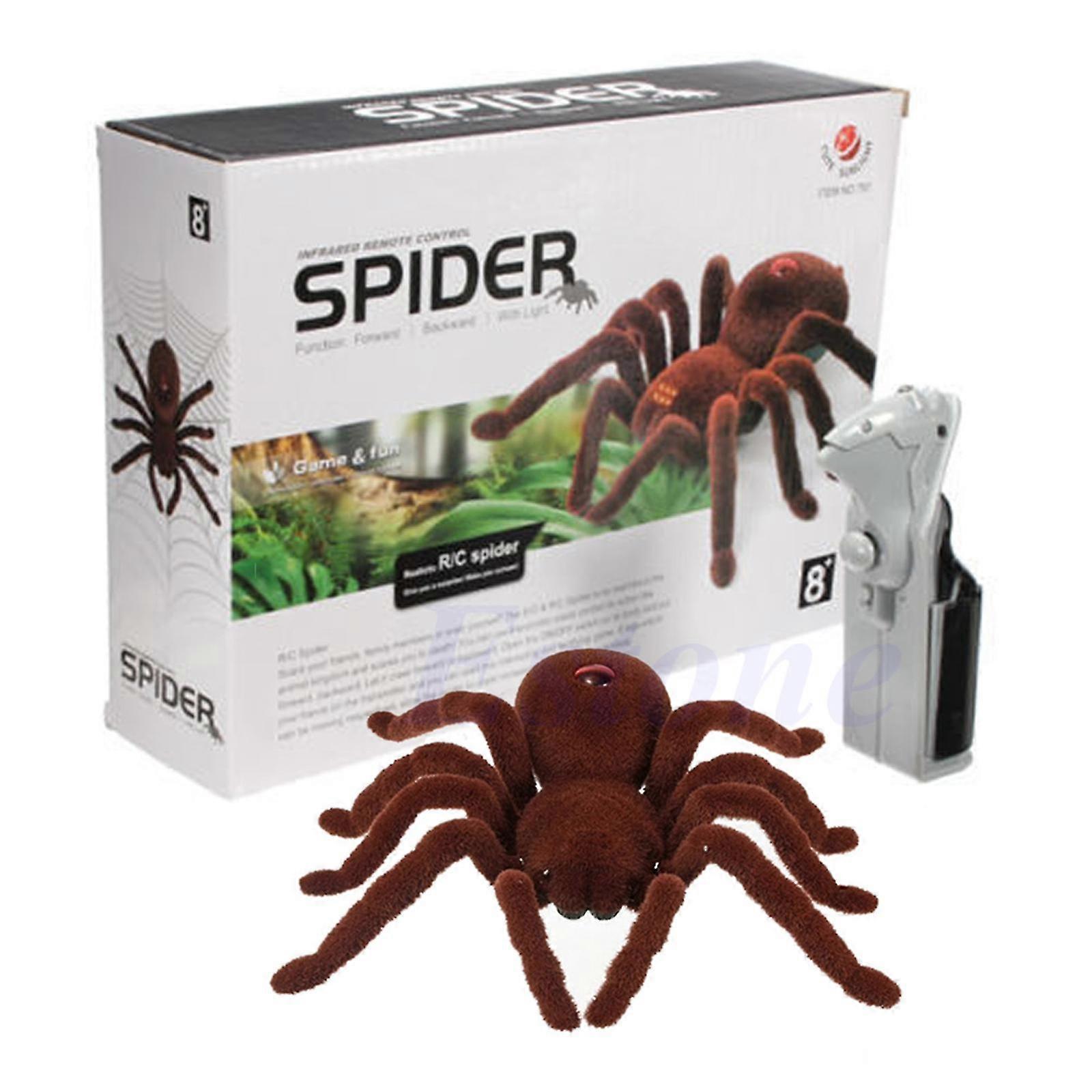 Yuheng Kid Gift Remote Control Scary Creepy Soft Plush Spider Infrared Rc Tarantula Toy