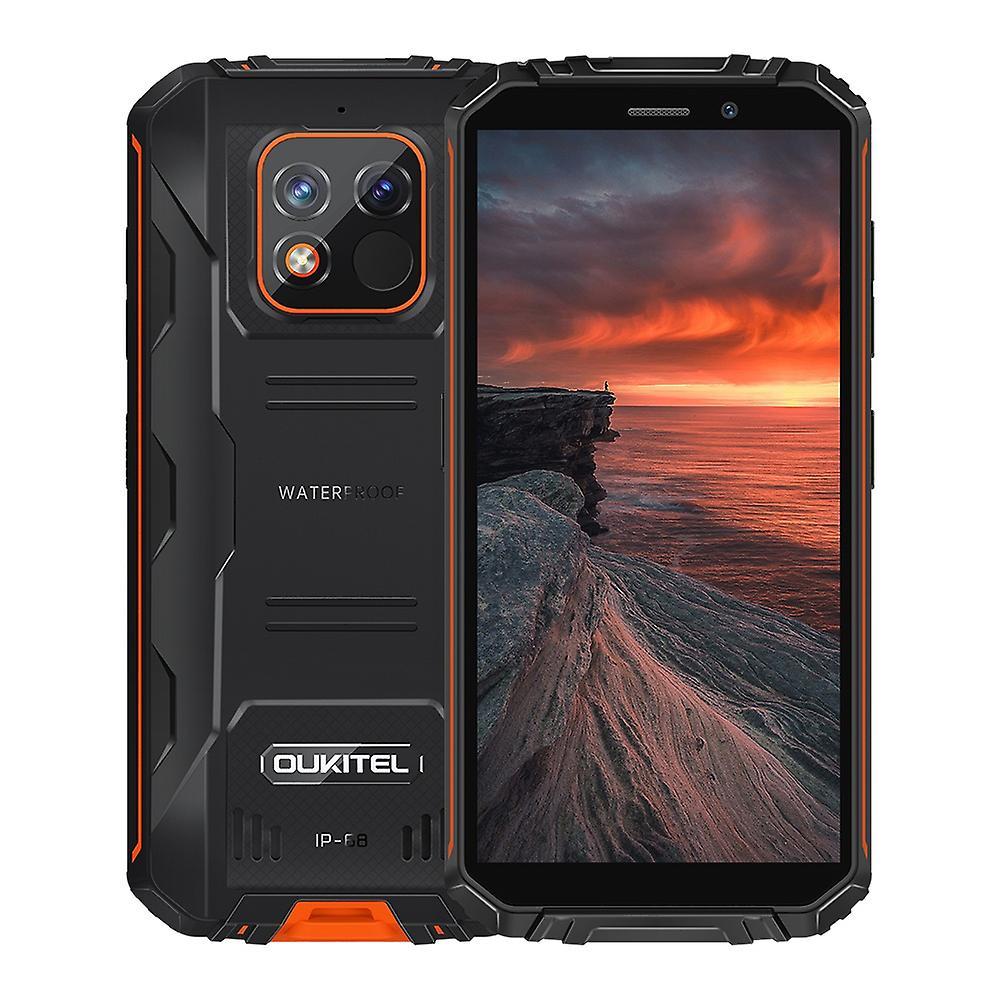 OUKITEL WP18 Pro Android 12 Cellphones MTK6762 4GB+64GB IP68 Rugged Phone 13MP Camera 5.93" Orange