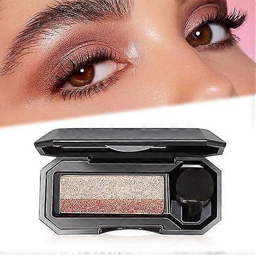 Unbrand Two-Tone Eyeshadow,Two-Tone Makeup Eyeshadow,Waterproof Durable Eyeshadow Lazy Eyeshadow Stamp Style 4