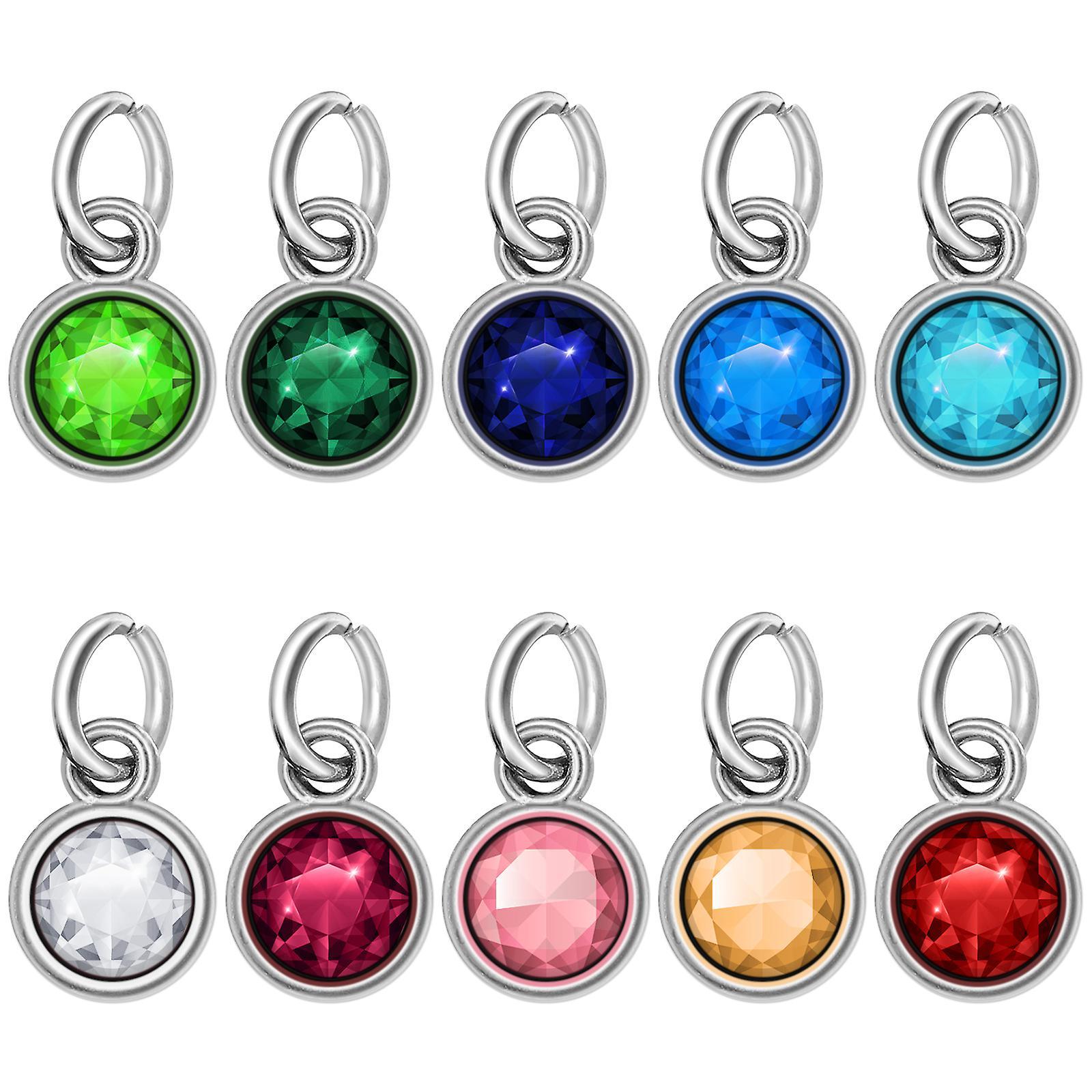 Tinksky 24 Pcs Diamond Necklace Dangle Birthstone Charms Birthstone Pendant Charms Crystal Birthstone Charms Birthstone Jewelry Charm M