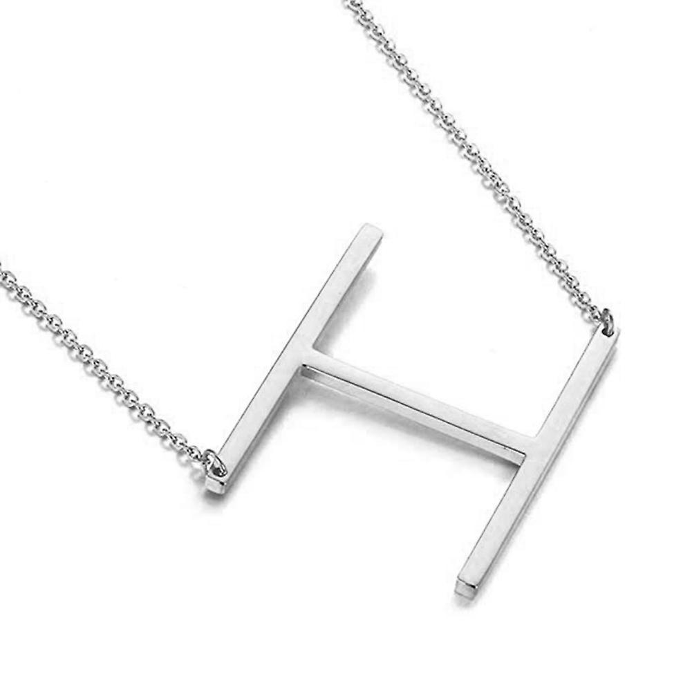 fulaide Fashion Women 26 English Letter Pendant Chain Necklace Choker Party Jewelry Gift Silver H