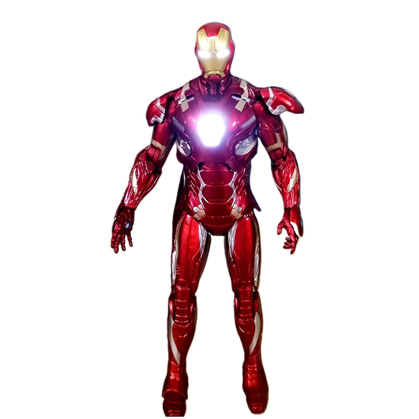 Bluethy Iron Man Model Anime Avengers Figure Luminescent Pvc Simulation Action Miniature For Children