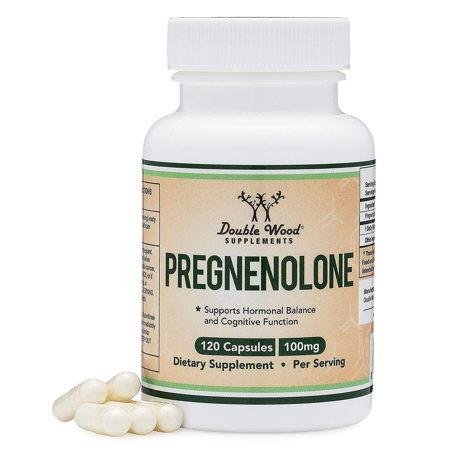 Double wood supplements pregnenolone 100mg per serving 120 capsules (50mg per capsule)