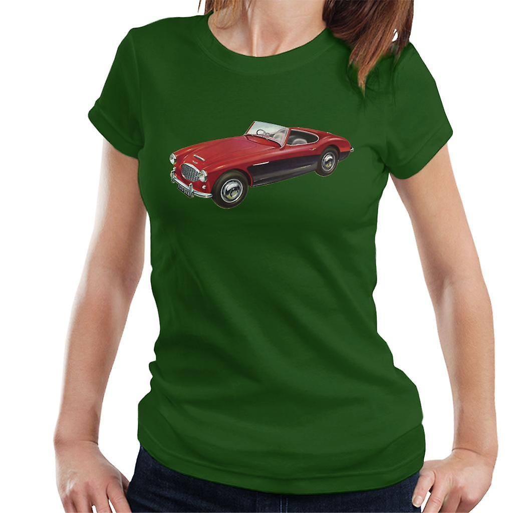 Austin Healey 3000 Mark II Red British Motor Heritage Women's T-Shirt Bottle Green XX-Large