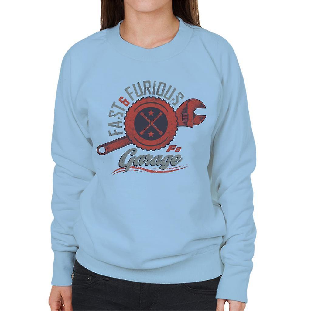 Fast & Furious Fast and Furious 8 Garage Logo Women's Sweatshirt Sky Blue XX-Large