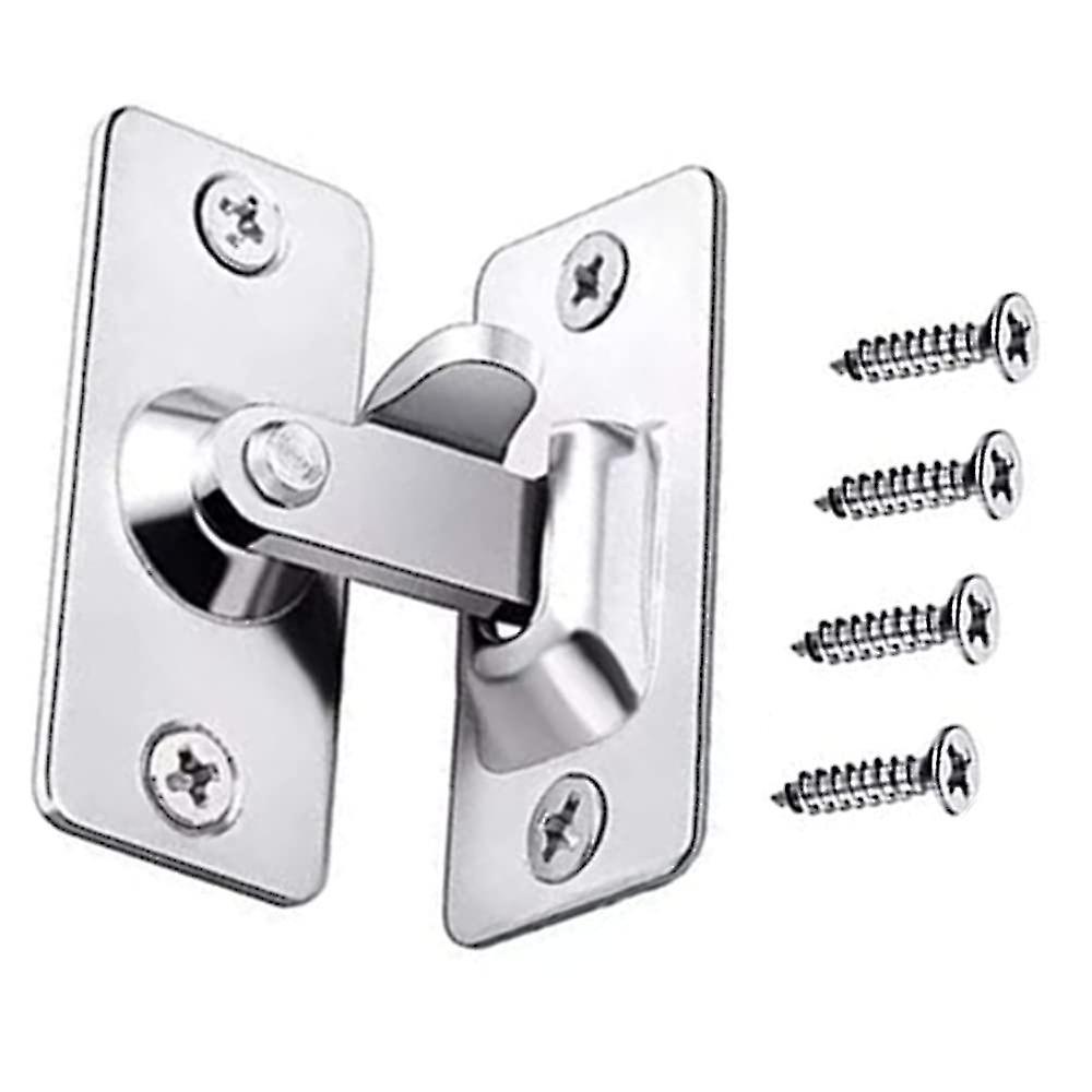 Exia Door Hasp Latch Small 90 Degree Right Angle Buckle Hook Lock Bolt Stainless Steel Lock Sliding Flip Hasp Latch Buckle With Screws