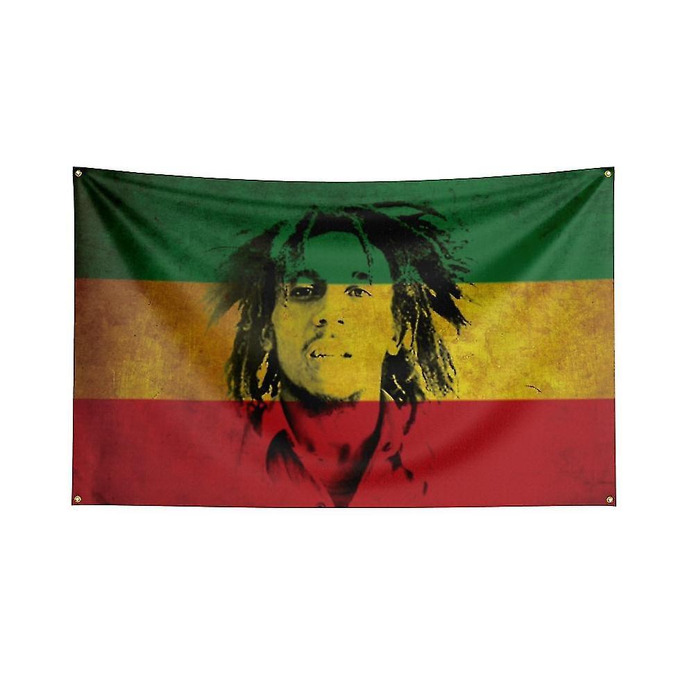 Unbrand 3x5 Ft Bob Marley Flag Polyester Digital Printed Jamaica Bob Marley Banner J0463 120 x 180cm