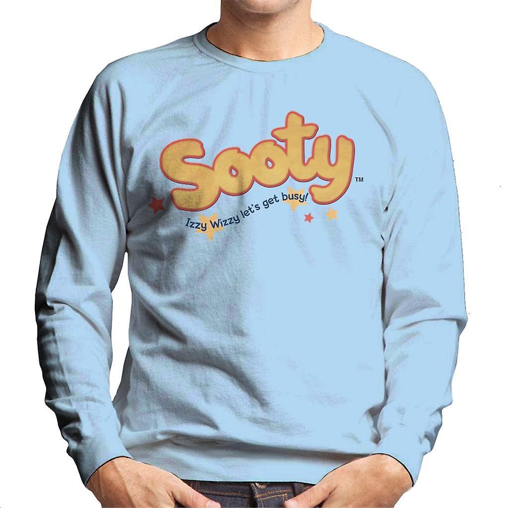 Sooty Text Logo Izzy Wizzy Men's Sweatshirt Sky Blue Small