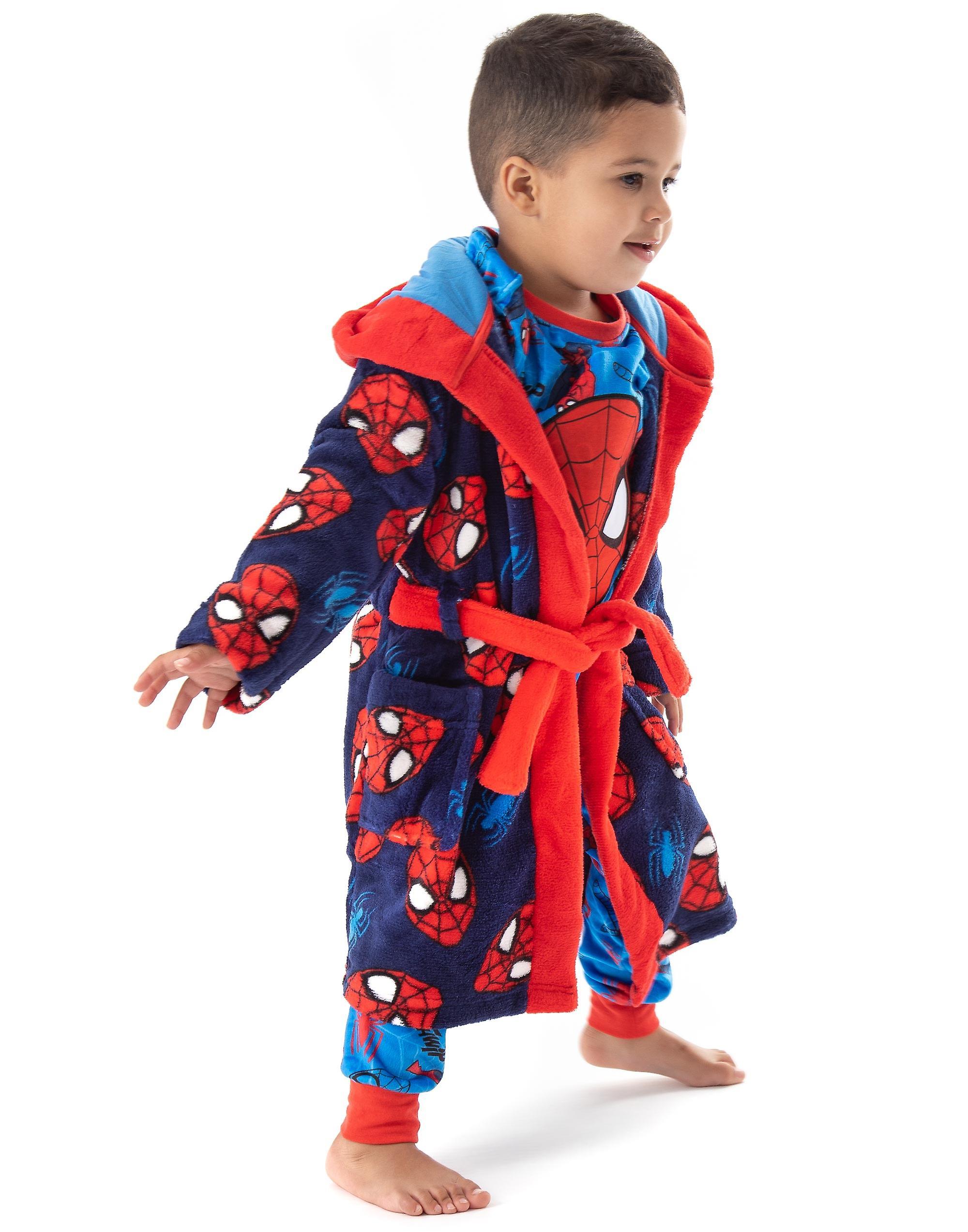 Vanilla Underground Marvel Boys Bathrobe Blue Spider-Man 9-10 Years