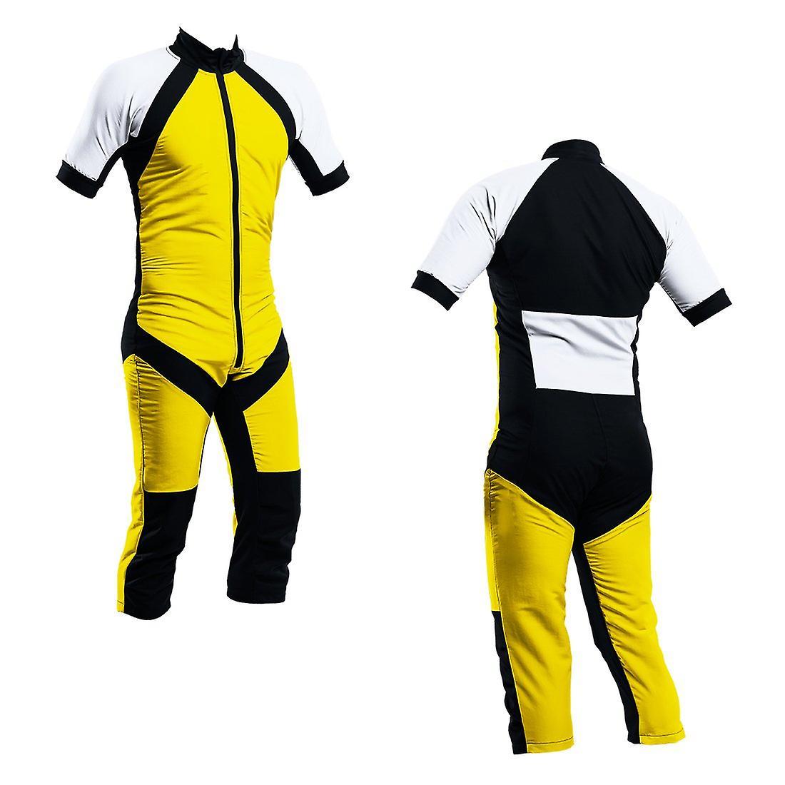 SkyexSuits Skydiving summer suit yellow-white s2-03 Yellow and white Xxxl / men