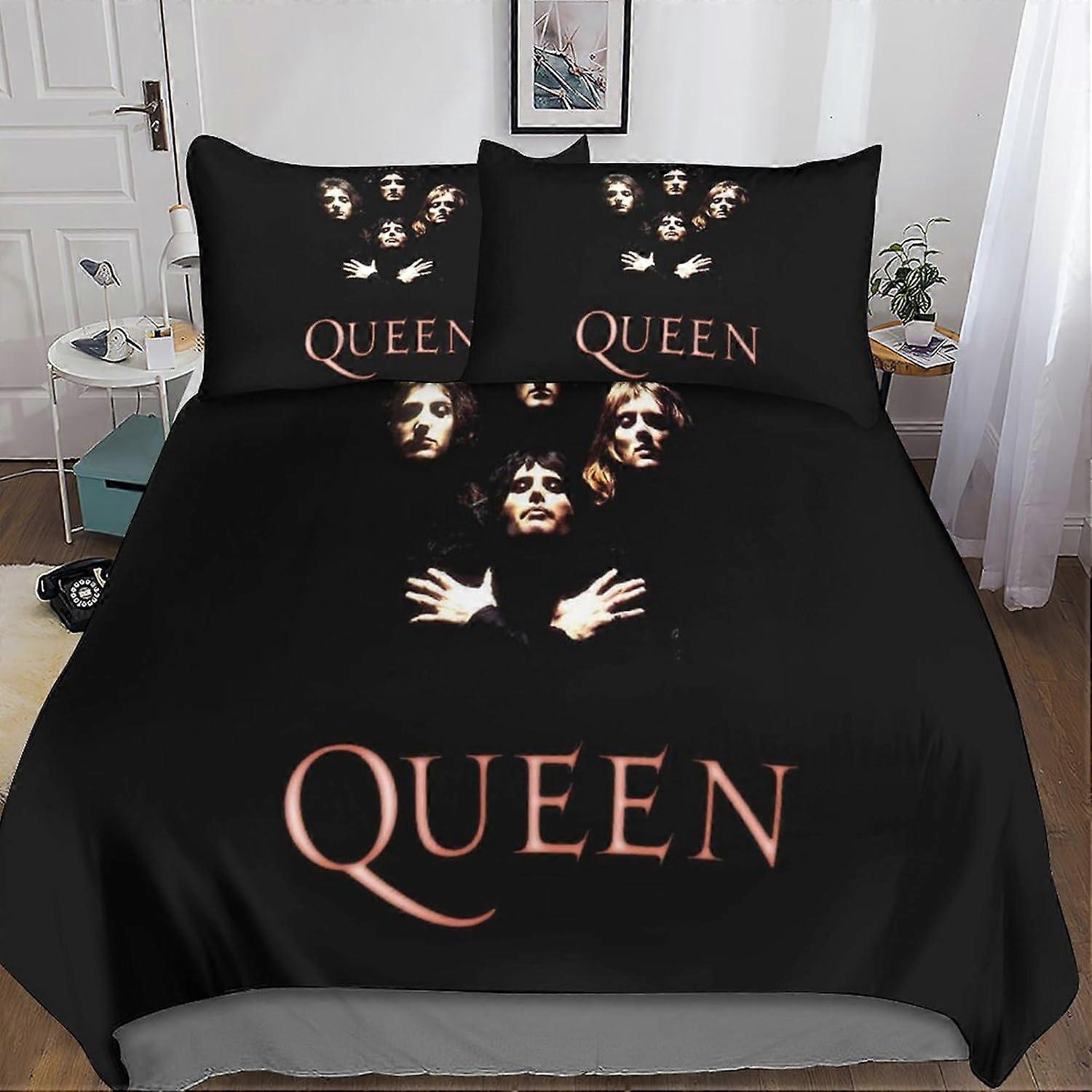 Kerota Queen Teen Adult Duvet Cover with Pillowcase 3 Piece Microfiber Bedding Set with Zipper Closure, 3D Adults Kids Girls Double Double200x200cm