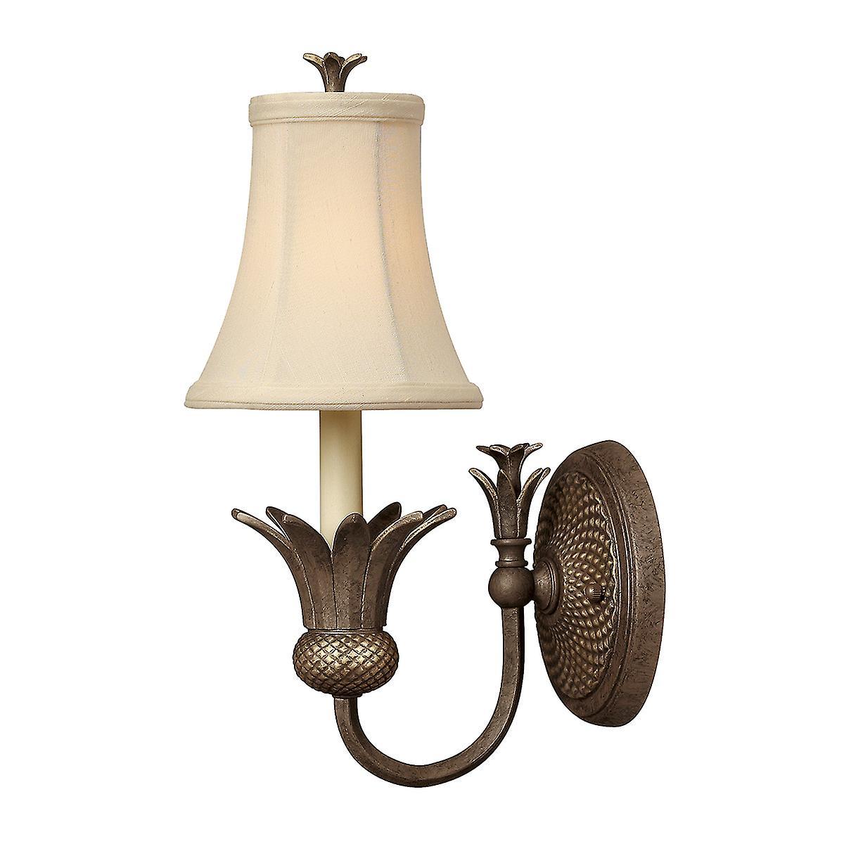 Plantation 1 Light Indoor Wall Light Pearl Bronze E14