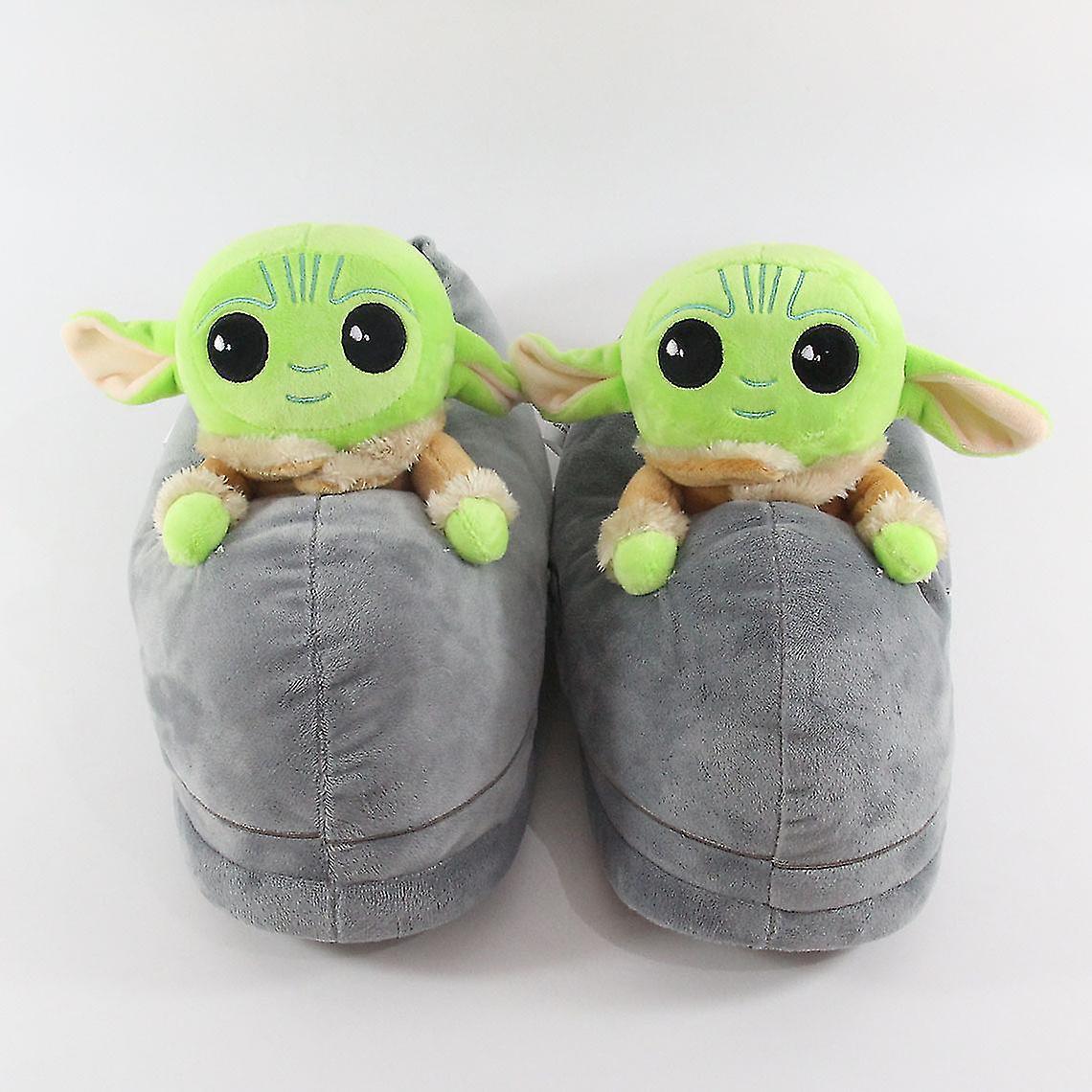 Winter Slippes Yoda Baby Doll Three-dimensional Plush Slippers Aliens Winter Home Boys Toys Cotton Shoes