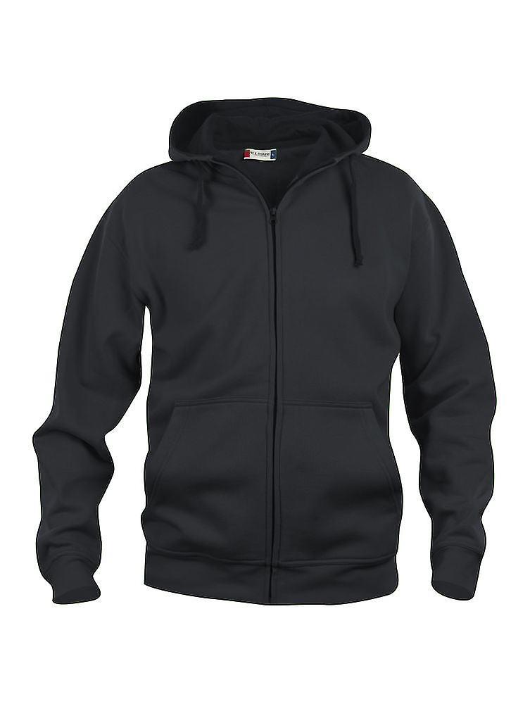 Clique Basic Zip-Up Hoodie | Mens | Medium Weight Hooded Jacket Black 4XL