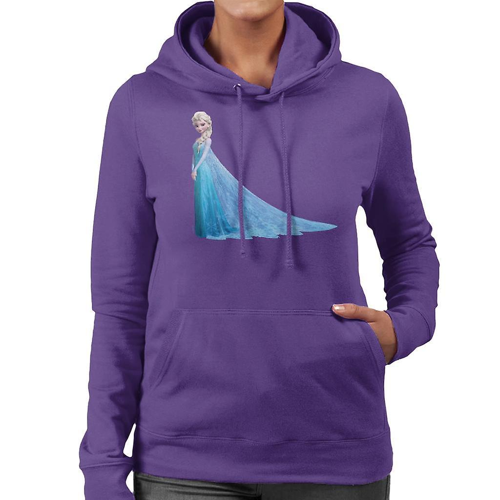 Disney Frozen Elsa Grinning Women's Hooded Sweatshirt Purple XX-Large