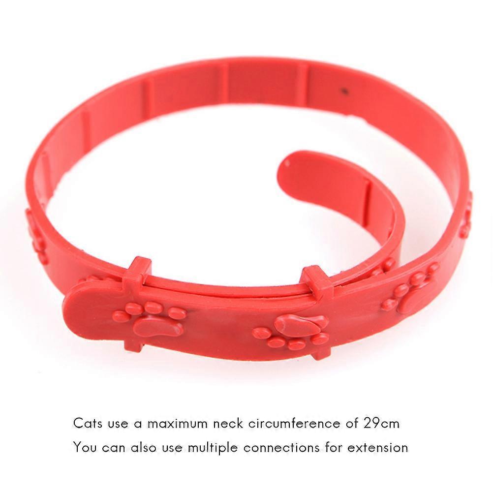 Aespa 3 Pcs Red Adjustable Pet Cat Anti Flea Mite Tick Collar Cat Flea Prevention Collar Pet Supplies